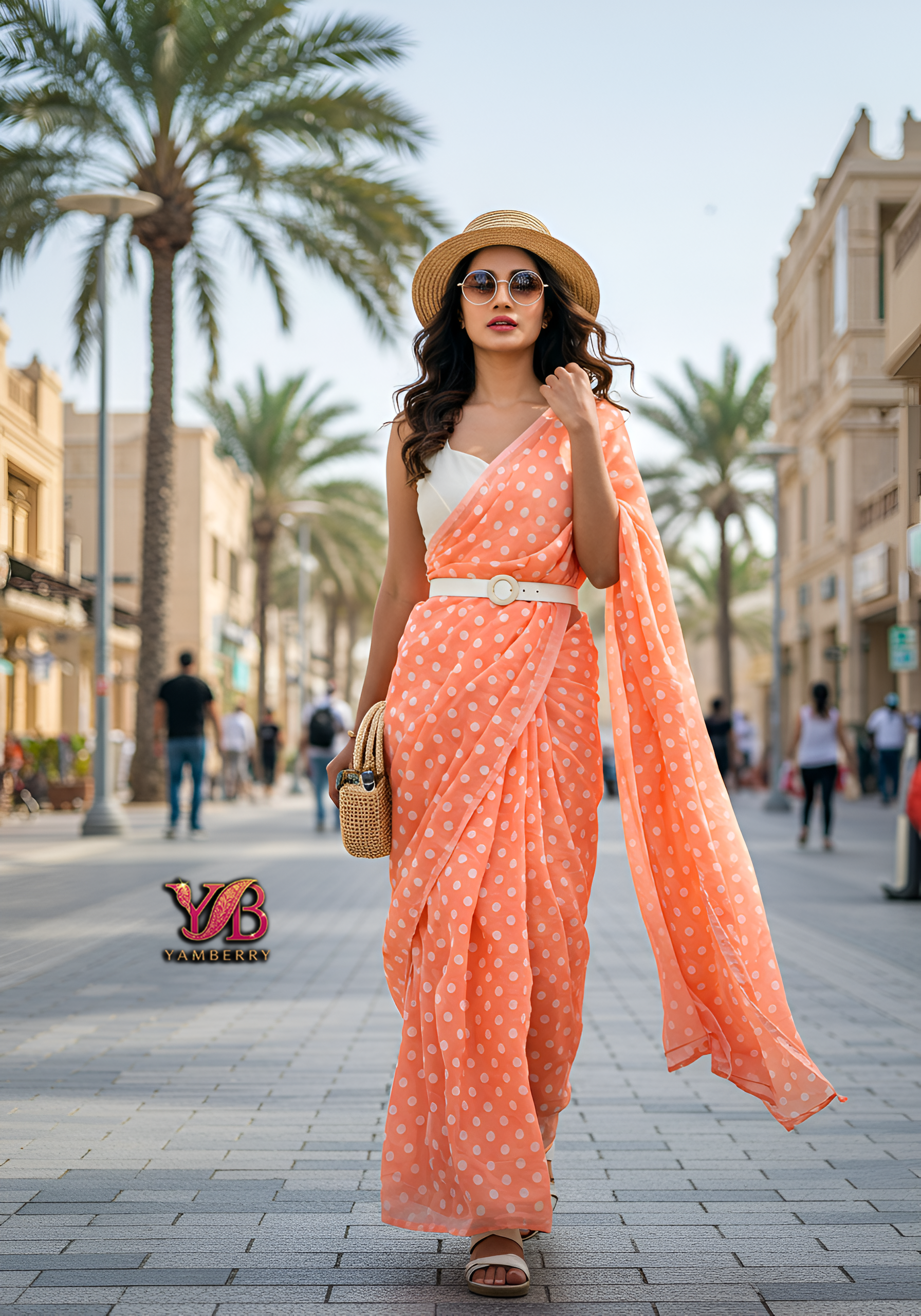 Peach Polka Charm